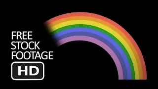 Free Stock Footage - Rainbow Animated Black Screen
