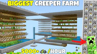 Biggest 1.19/1.20 Creeper/Gunpowder Xp Farm Tutorial In Minecraft!! ( Mcpe / Bedrock / Pc )Justcraft