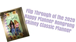 Flip Through of the 2020 Happy Planner Rongrong Skinny Classic Planner