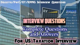 Interview Questions for US Tax Analyst jobs at Deloitte USI | Works for KPMG PwC EY all #big4
