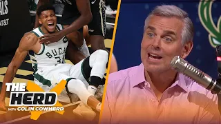 Colin reacts to Giannis' knee injury, Paul George's criticism is a "badge of honor" | NBA | THE HERD