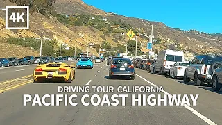 [4K] PACIFIC COAST HIGHWAY - Driving Point Mugu to Malibu & Santa Monica, Los Angeles, California