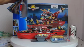 Mở hộp Enlighten 909 Lego City 7207 Fire Boat giá rẻ