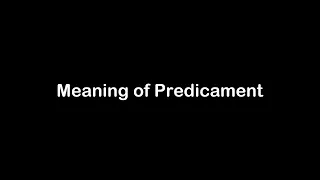 What is the Meaning of Predicament | Predicament Meaning with Example