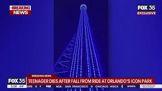 Teenager dies after falling from ride at Orlando's ICON Park