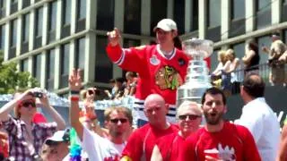 Chicago BlackHawks at tthe Gay Pride parade 06/27/10