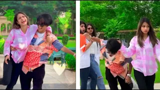 Shivani didi chote nawab ko jhamke mara beautiful video and cute lovers #video