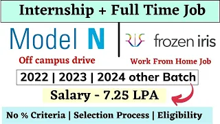 Model N | Frozen Iris Off Campus drive 2022 | 2023 | 2024 Batch| Salary 7.25LPA| Internship and Jobs