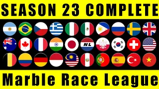 Marble Race League Season 23 Complete Race Day 1-10 in Algodoo / Marble Race King