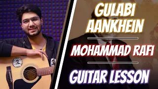 Gulabi Aankhein Guitar Lesson for Beginners | Mohammad Rafi ,Chords | Dhruv Goel/The Acoustic Baniya