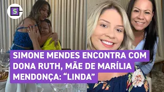 Simone Mendes compartilha encontro com dona Ruth, mãe de Marília Mendonça: "Linda"