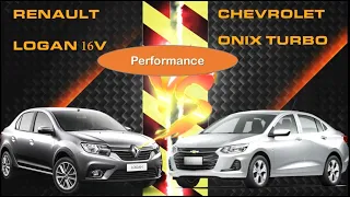 Renault Logan life+ vs Chevrolet Onix Turbo| El Paredón (Performance)