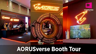 Computex 2023: AORUSverse Booth Tour - Triple 4K Gaming Setup, Cable Stealth Design, Gaming Laptops