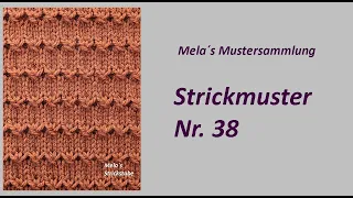 Strickmuster Nr. 38 - Muster in Reihen stricken