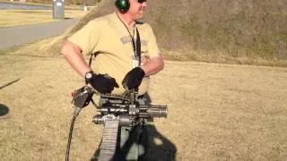 FlemingFirearms - running the minigun from the hip