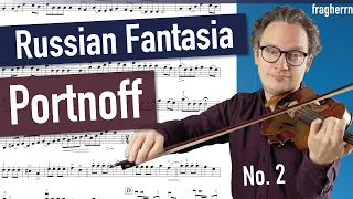 Portnoff Russian Fantasia No. 2 | Violin Sheet Music | Different Tempi | Piano Accompaniment