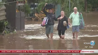 Evacuation sites opened for those affected by North Shore flooding as heavy rain continues for all i