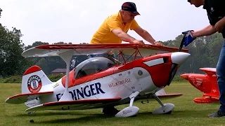 CHRISTEN EAGLE II HUGE RC SCALE MODEL AIRPLANE DEMO FLIGHT / Pitts Meeting Vechta Germany 2016