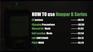 How To Use The Huepar B03CG/B02CG 3D Cross Line Laser Level?