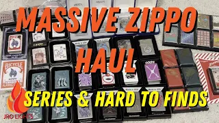 MASSIVE ZIPPO HAUL- Series & Hard to Find Zippos