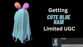 Getting FREE “Cute Blue Hair” Limited UGC item in Roblox (5,000 stock)