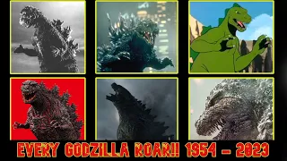 Every single GODZILLA ROAR from 1954 to 2023 | includes ALL movies and animated shows