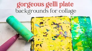 Gorgeous Gel Plate Backgrounds for Collage