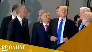 Trump drängelt: Szene vom Nato-Gipfel sorgt für Kritik