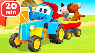 Leo der Lastwagen auf dem Bauernhof. 3 Folgen am Stück. | Leo der Lastwagen Cartoons für Kinder