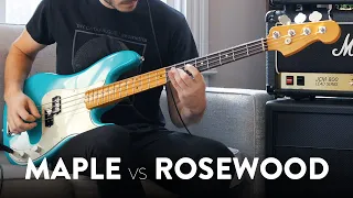 MAPLE vs ROSEWOOD - How much of a difference does it make? (Fender American Pro II Precision)