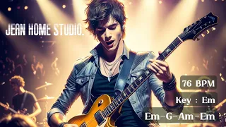 Guitar Backing Track in Em : Em G Am Em  76 BPM 4/4