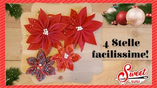 🎄 4 stelle di Natale facilissime da fare in 5 minuti senza cucire CARTAMODELLI  GRATIS #sweetsusi