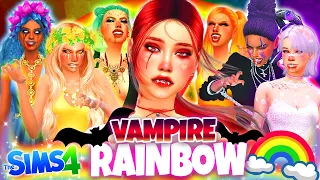 🧛‍♀️RAINBOW VAMPIRES!🧛‍♀️ - Sims 4 CAS Challenge!