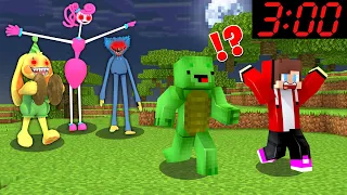 How JJ and Mikey Survive Huggy Wuggy Poppy Playtime Chapter 3 Maizen minecraft