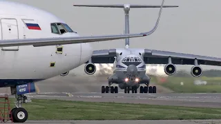 Il-76 and Azur Air Boeings interfering in the frame. Vnukovo Airport