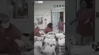 Nurses protect babies during earthquake in Taiwan