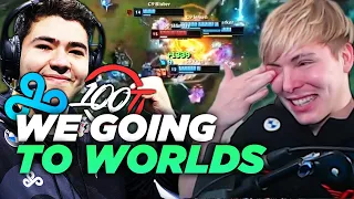 LS | CLOUD 9 IS GOING TO WORLDS! | C9 vs 100T Playoffs