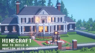 마인크래프트 건축 강좌 : 장미정원이 있는  화려한 저택 | Minecraft Tutorial : Mansion with Garden 🏘️