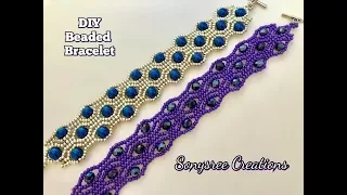 Beaded Bracelet DIY ( Square Stitch) 💞