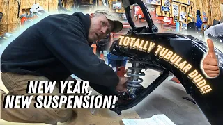 Montana Garage '55 Chevy gets CPP Tubular Control Arms, Coil Over Shocks, and Disc Brakes Part 1