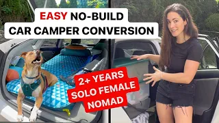 Easy NO Build Car Camper Conversion + all the ESSENTIALS you need! From a 3+ yrs full timer!