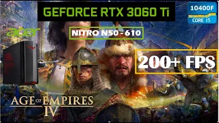 Acer Nitro N50 - Age of Empires IV Benchmark (190+ FPS HIGH) - Nvidia RTX 3060 Ti / Intel I5 10400F