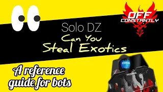 Solo DZ, can you steal and extract someone's exotic without losing it?