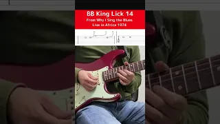 B.B. King Blues Guitar Lick 14 From Why I Sing The Blues Live in Africa 1974 #shorts