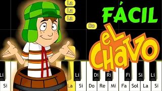 EL CHAVO DEL 8 - TUTORIAL PIANO FACIL + NOTAS - BEETHOVEN MARCHA TURCA