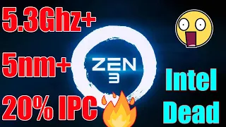 [HINDI] AMD Ryzen 4000 CPUs 42% Faster Than Intel, Hits 5.3Ghz+ And On 5nm+ Node! *Rumors*