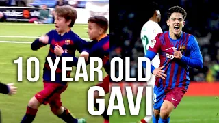 Rare footage Of 10 Year Old Gavi .. La Masia Wonderkid!