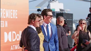 Tom Cruise Poses With Jennifer Connelly And Miles Teller On 'Top Gun: Maverick' Red Carpet #SHORTS