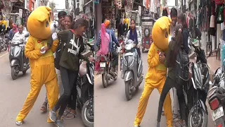 chhatarpur teddy bear prank in chockbajar and mcbu collage #comedy #funny #teddy #prank #reels #cute