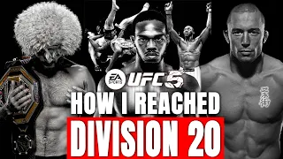 UFC 5| How To Get To Division 20! Combining Submissions & Ground And Pound To Dominate Fights.